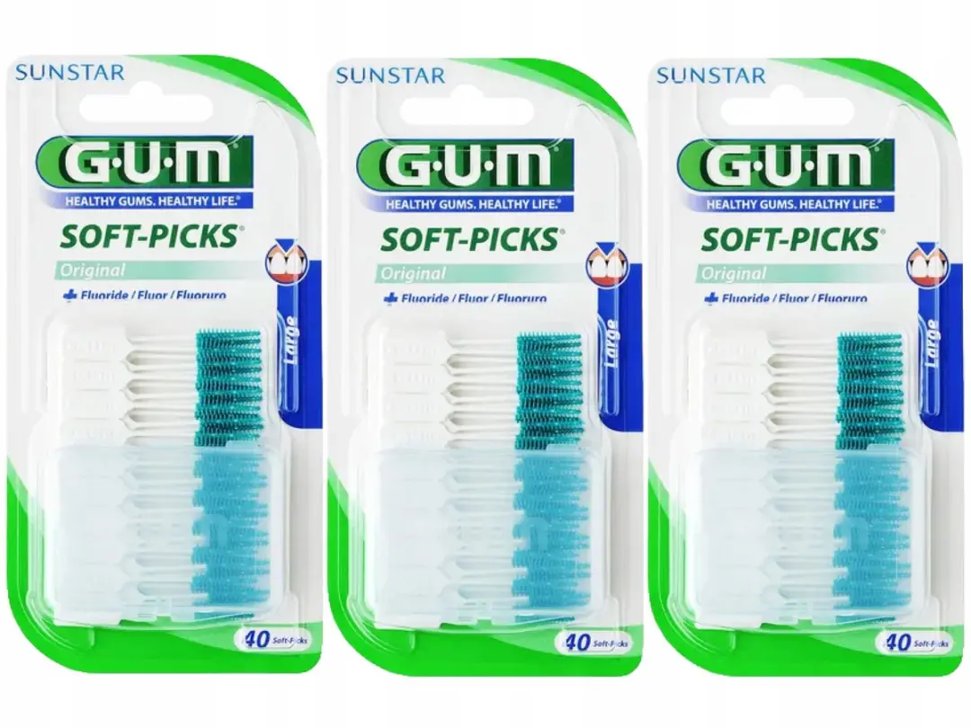 GUM Soft Picks Extra Grote Interdentale Borstels - 120 Stuks
