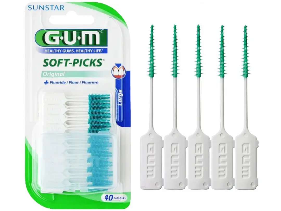 GUM Soft Picks Extra Grote Interdentale Borstels - 120 Stuks