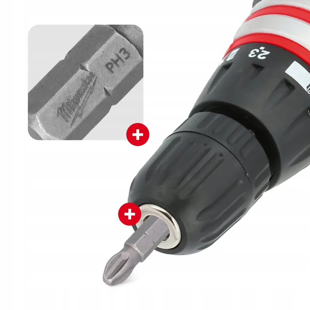Milwaukee PH3 Schroefbits 25mm Magnetisch - Roestvrij Staal - 2 Stuks
