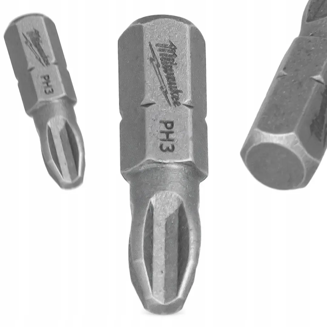 Milwaukee PH3 Schroefbits 25mm Magnetisch - Roestvrij Staal - 2 Stuks