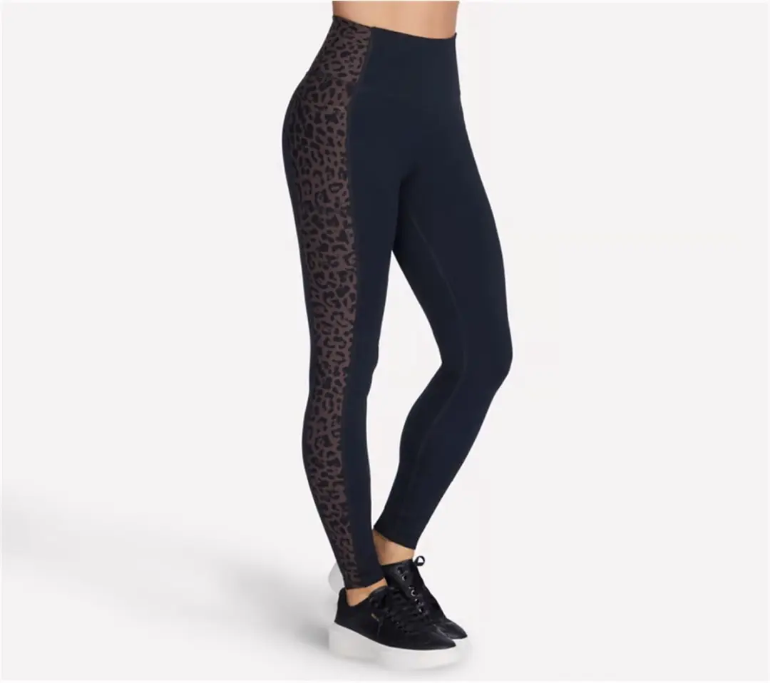 Skechers GOwalk High-Waist Legging - Zwart/Cheetahprint S