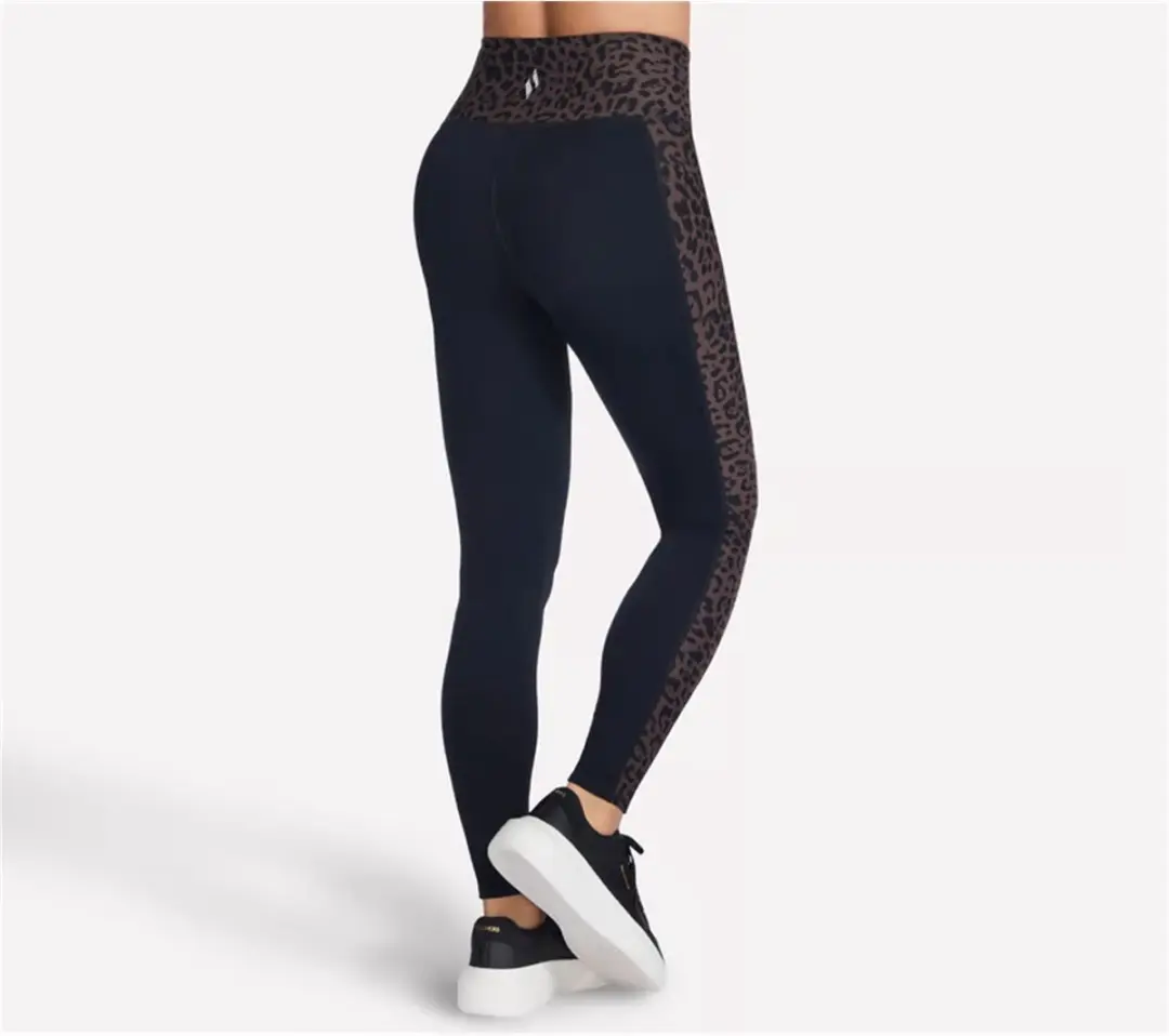 Skechers GOwalk High-Waist Legging - Zwart/Cheetahprint S