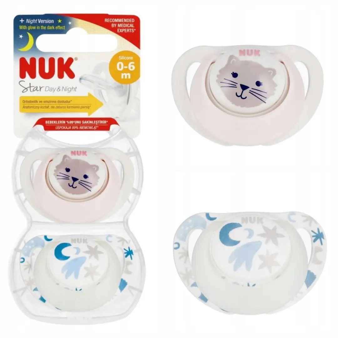 NUK Star Light Night Speen 0-6m