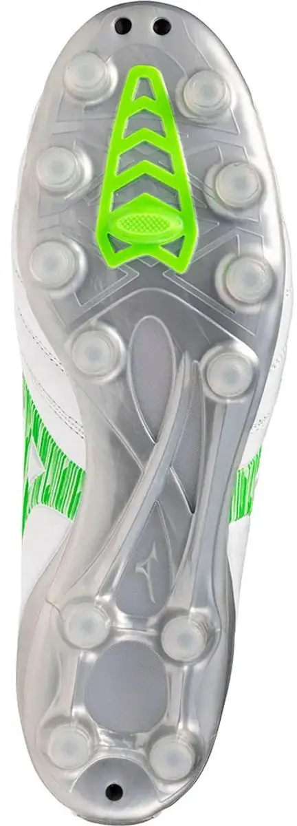Mizuno Morelia Neo IV Pro Voetbalschoenen - 40.5 - Wit/Neon Groen/Grijs