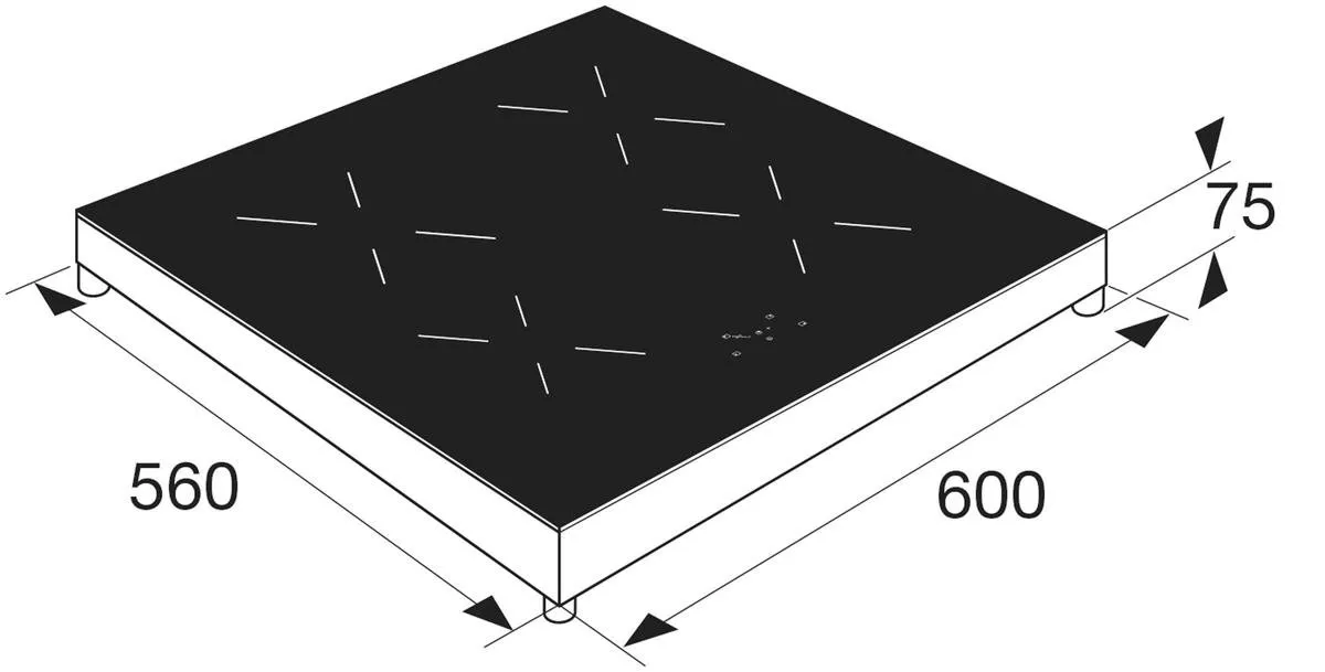 Etna KIV360WIT Inductiekookplaat 7,6kW - 4 Zones - 60cm - Wit