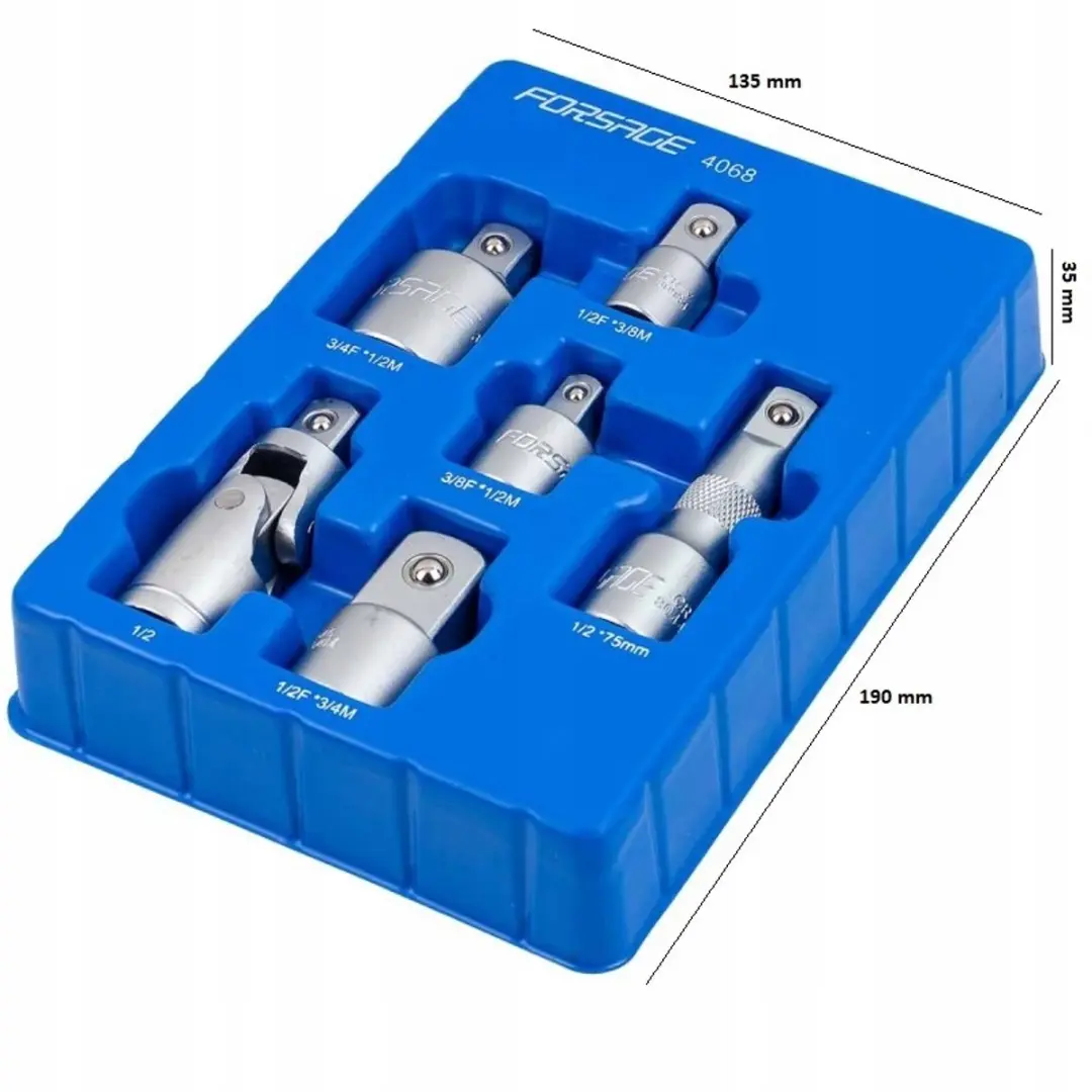 Forsage Adapterset 6-delig CR-V Staal