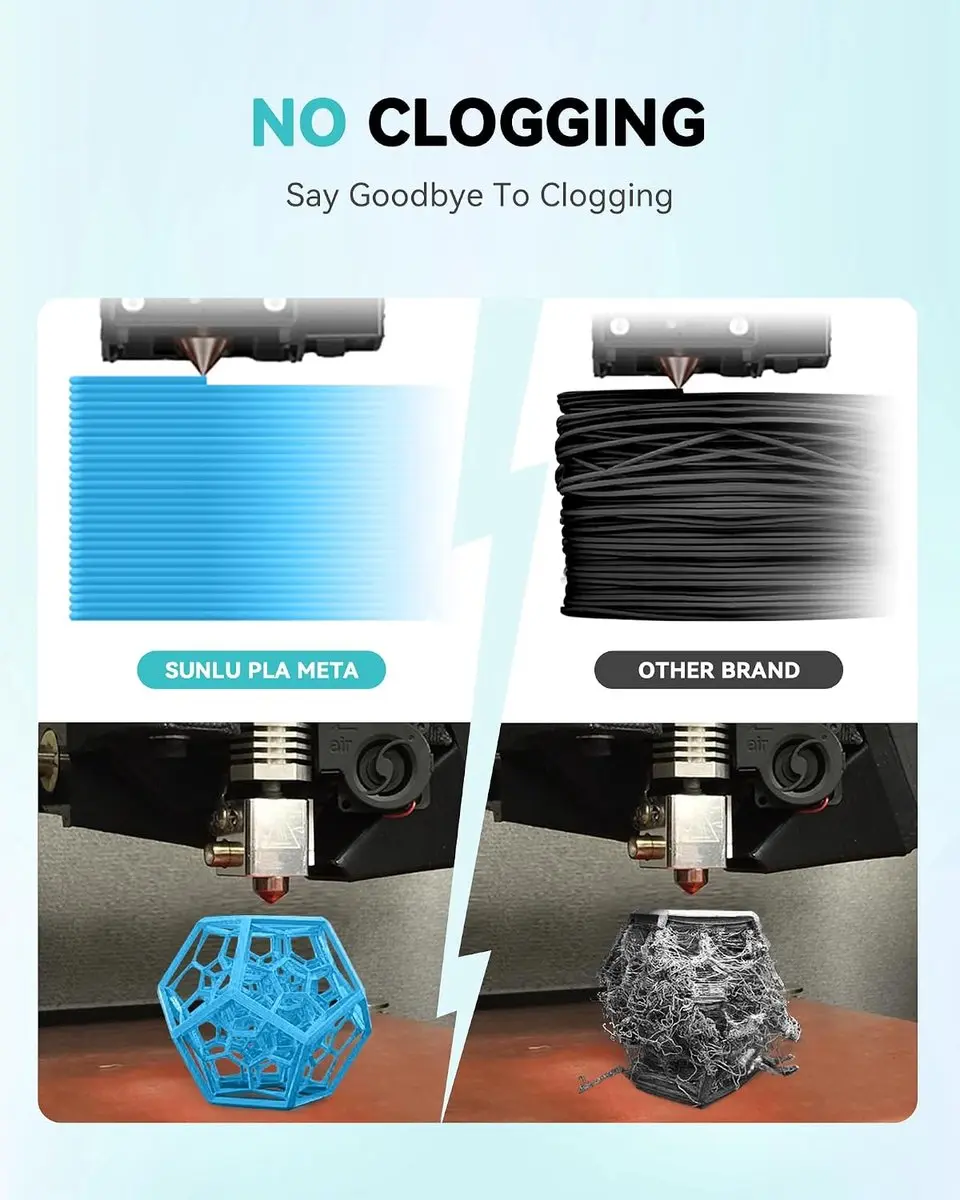Sunlu PLA Meta Filament 1.75mm 2kg (2x1kg) - Crèmewit & Kirschblütenrosa