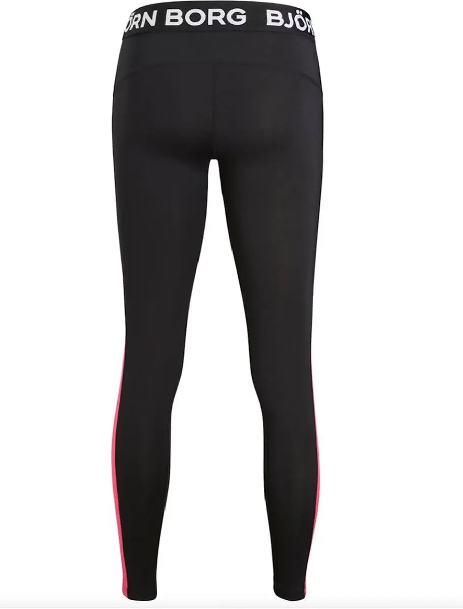 Björn Borg LA Stripe Dames Tight - Zwart/Rozeroze - S