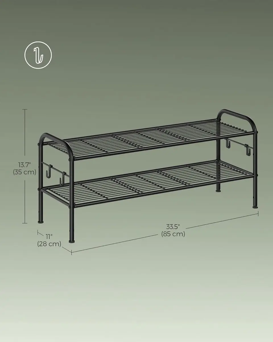Songmics Schoenenrek 85cm - 12 Paar - Zwart
