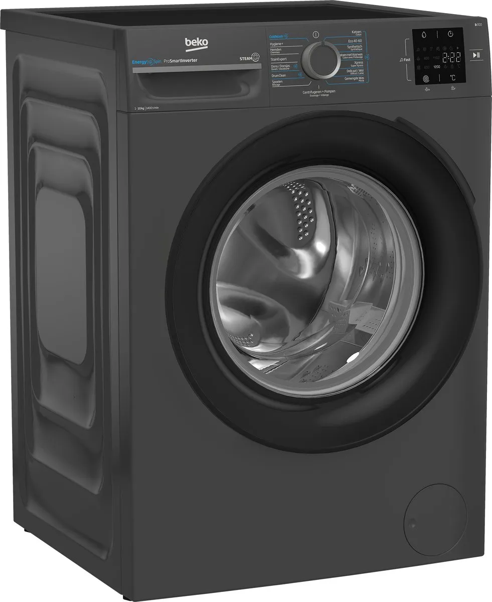 Beko BM3WFT31041A1 EnergySpin Wasmachine 10kg - Manhattan Gray
