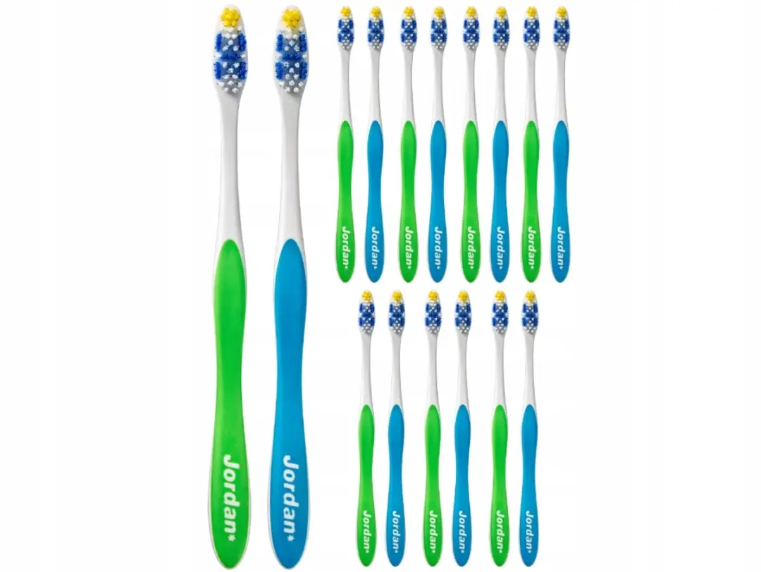 Jordan Total Clean Medium Handtandenborstels - 8 Stuks