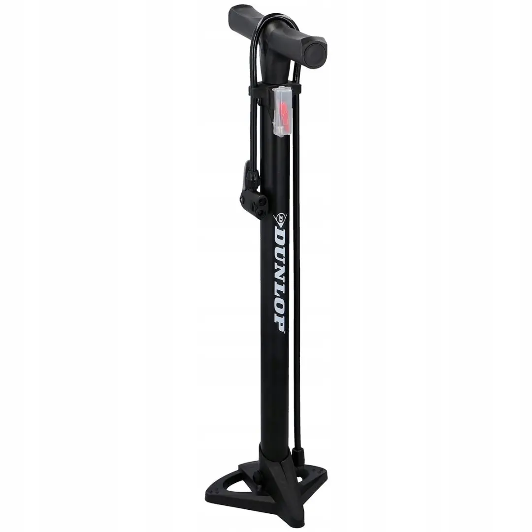 Dunlop Vloerfietspomp 12 bar - Zwart