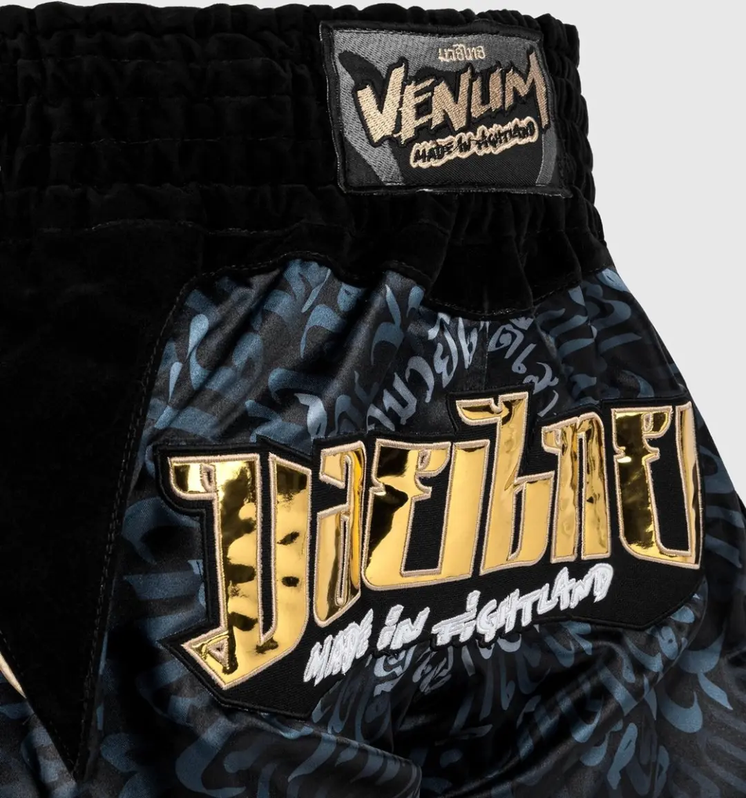 Venum Muay Thai Attack Shorts - Zwart Grijs S