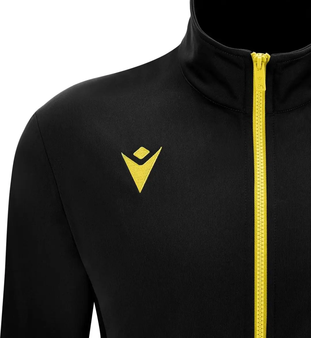 Macron Victory Raijin Polyestervest Heren M - Zwart/Geel