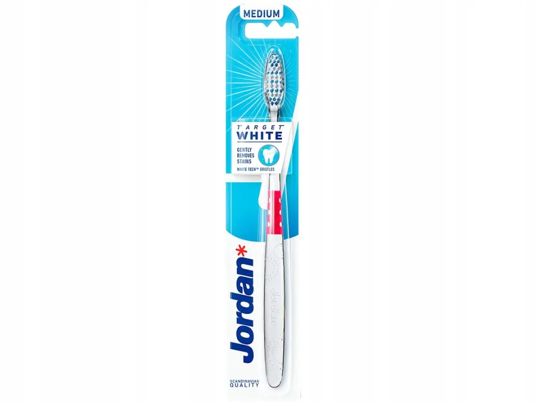 Jordan Target White Handtandenborstels Medium - 6 Stuks