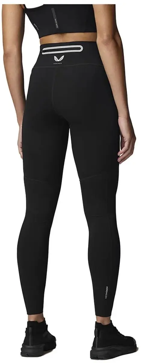 Castore CFE10986 Leggings - M - Zwart met reflecterend wit