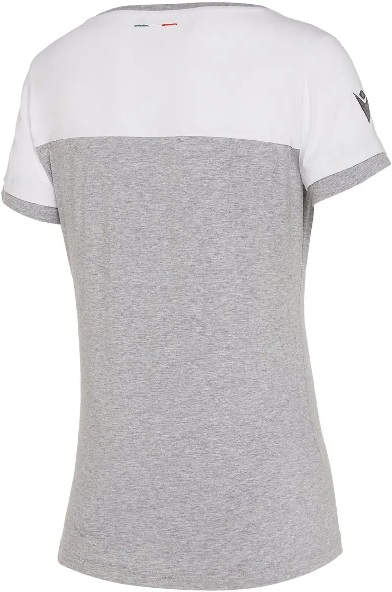 Macron Katoenen T-shirt Italië Rugby 2019 - XL - Gevlekt grijs/wit