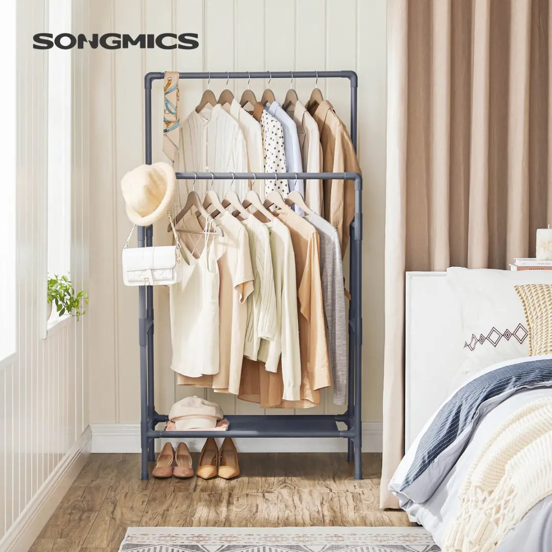Songmics Garderobestandaard RDR001G02 - Grijs Metaal
