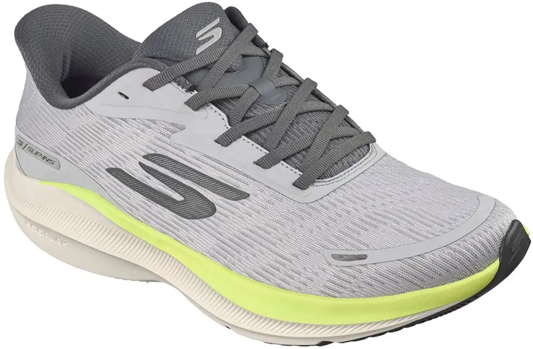 Skechers SKX Aero Pulse Hardloopschoenen - EU 44 - Grijs/Lime