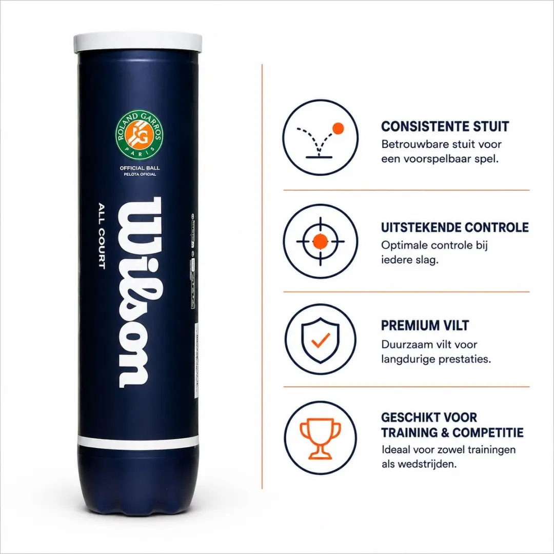 Wilson Roland Garros Tennisballen - 12 Stuks (3x4)