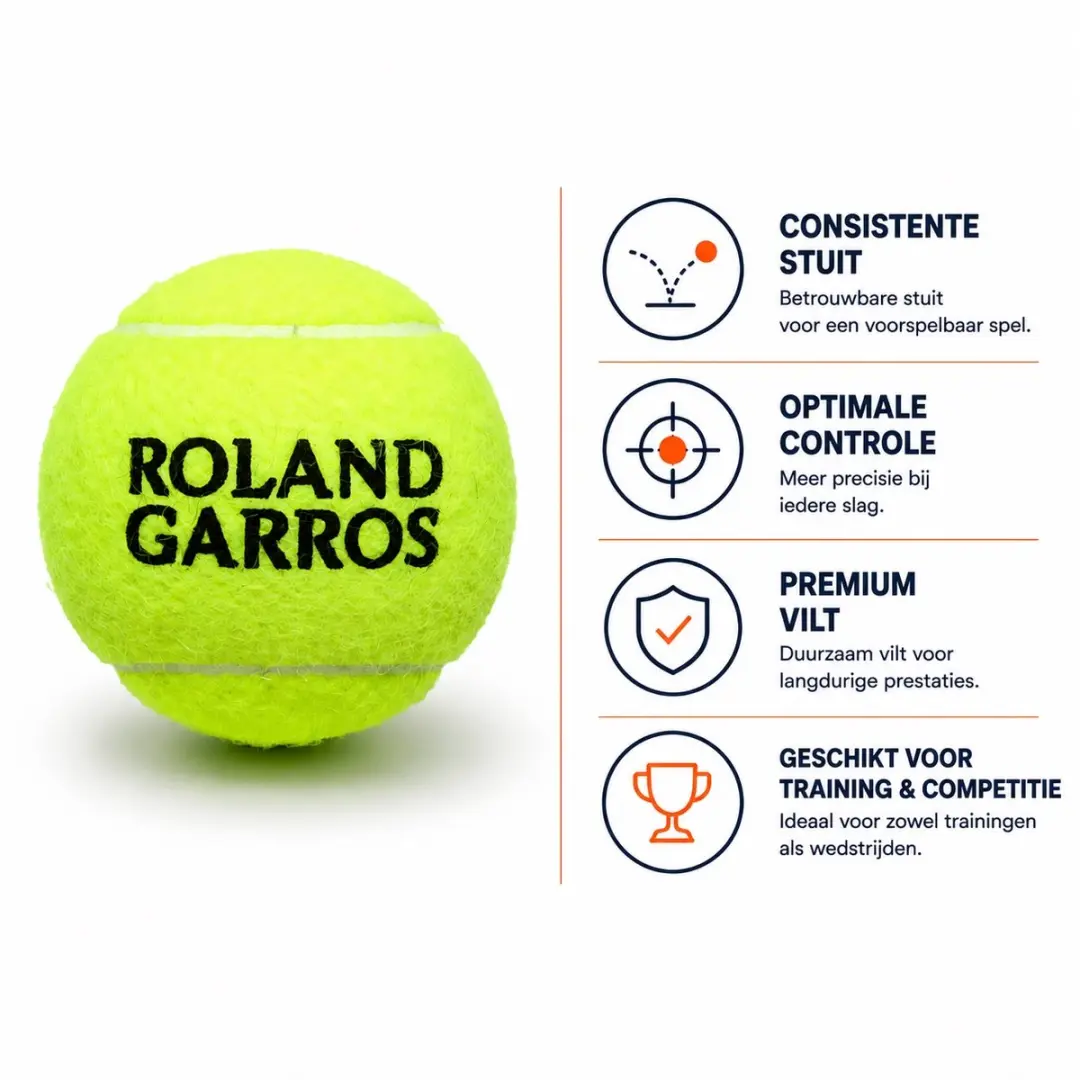 Wilson Roland Garros Tennisballen - 12 Stuks (3x4)