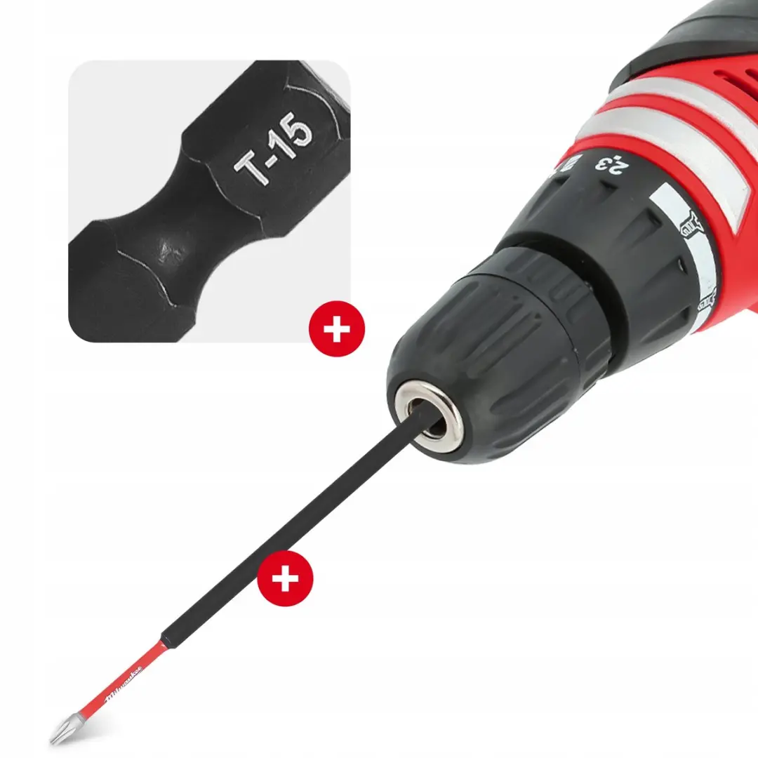 Milwaukee TX15 Impact Bit 150mm Magnetisch - 2 Stuks
