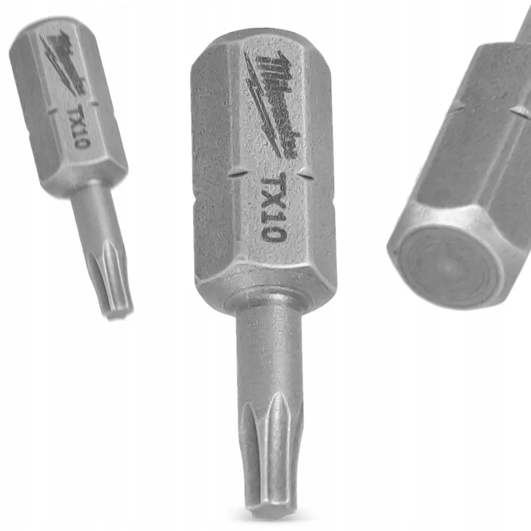 Milwaukee Torx TX10 Bits 25mm Magnetisch - 3 Stuks