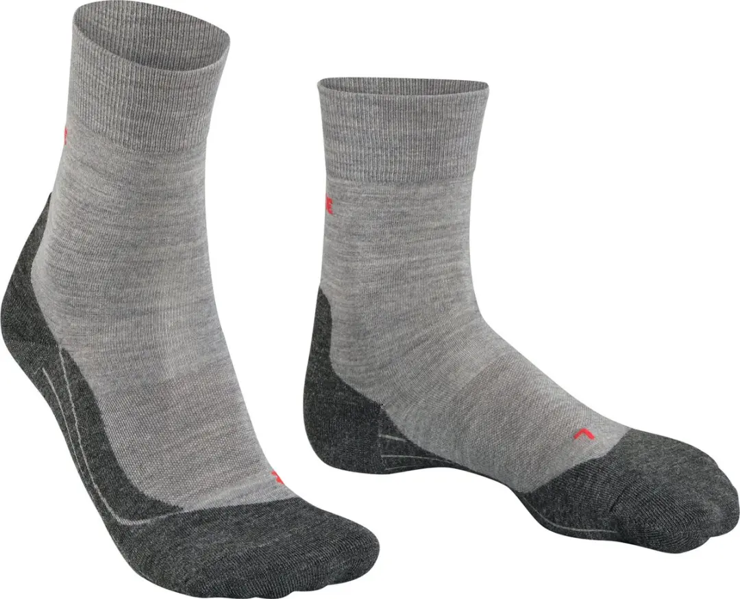 FALKE RU4 Wool anti-blaar wol functioneel materiaal hardloopsokken heren grijs