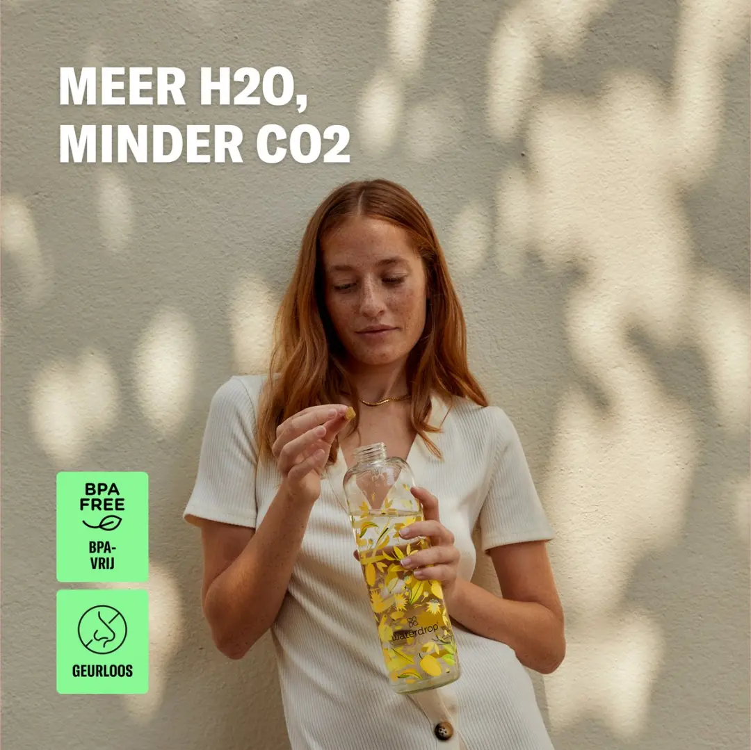Waterdrop Glazen Drinkfles 600ml - Boost Melange - afbeelding 6 van 6