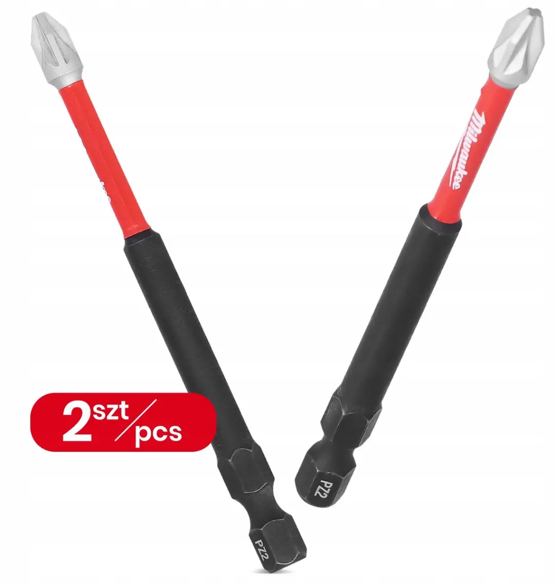 Milwaukee PZ2 Impact Bit 90mm Magnetisch - 2 Stuks