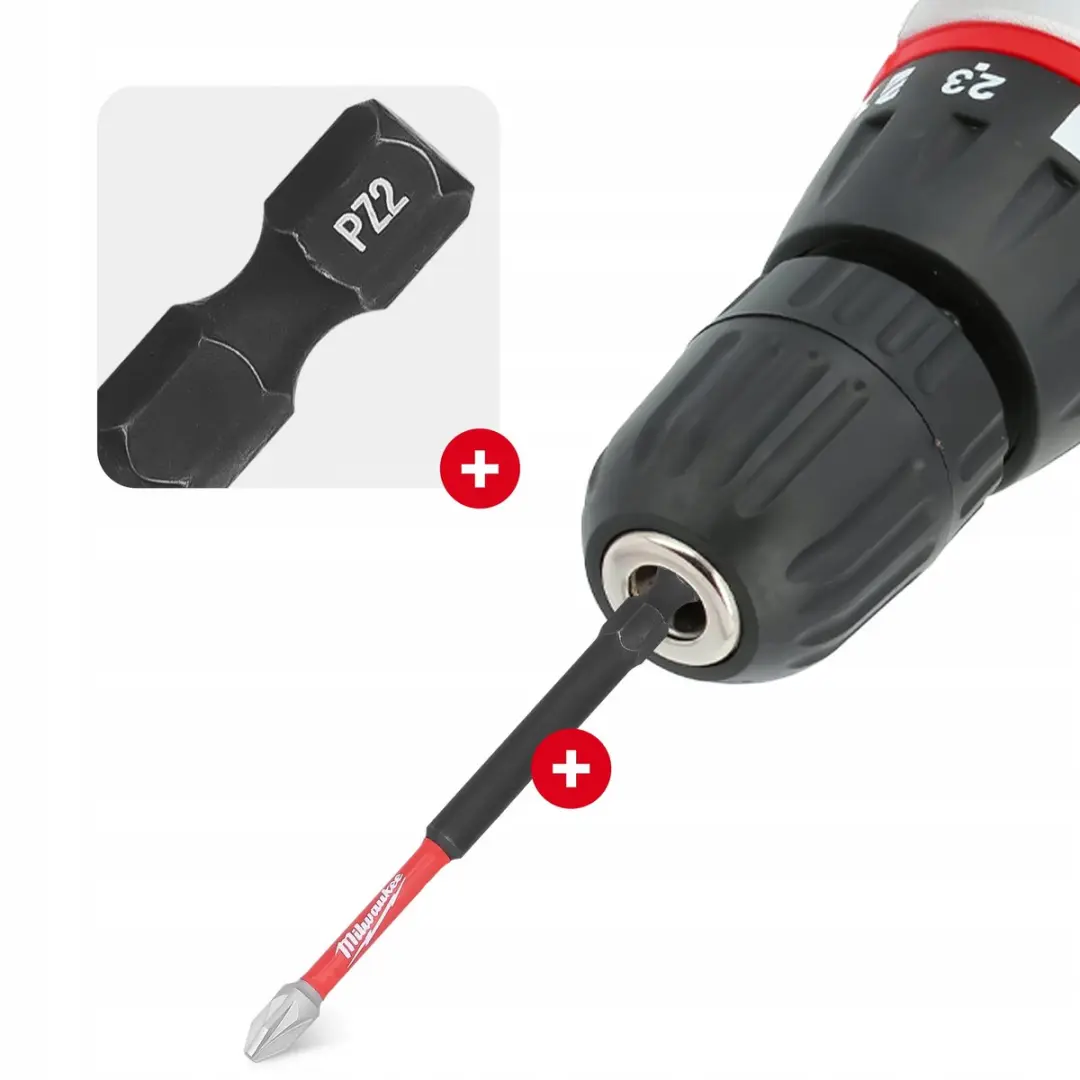 Milwaukee PZ2 Impact Bit 90mm Magnetisch - 2 Stuks