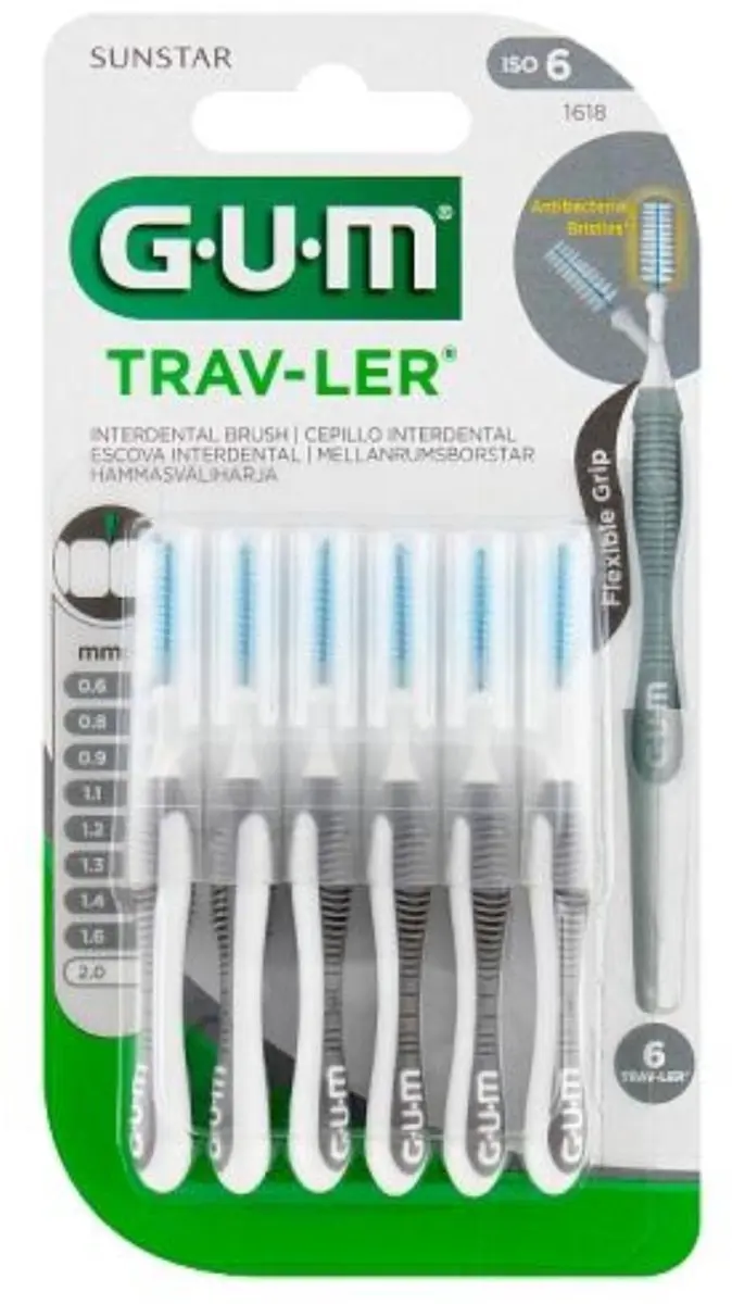 Gum Trav-Ler Interdentale Borstels 2.0mm - 18 Stuks - afbeelding 3 van 5
