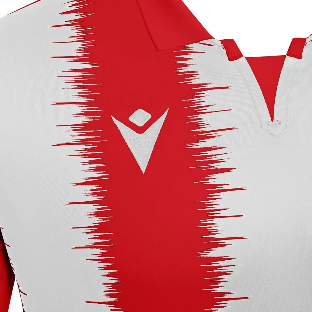 Macron Miram Shirt Korte Mouw Kinderen - Rood/Wit 122/128