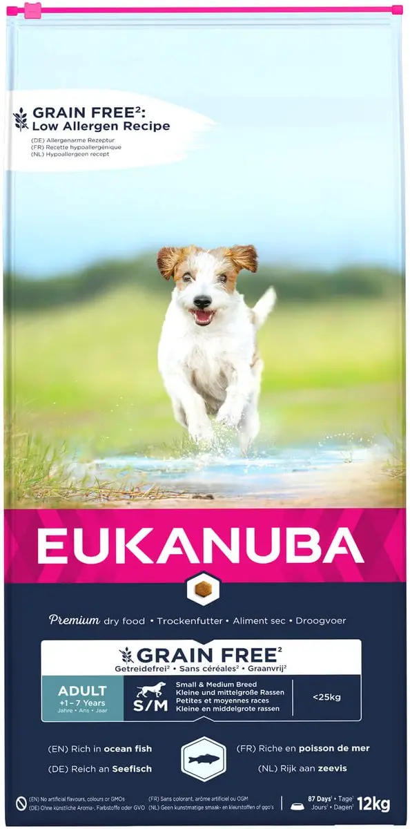 Eukanuba Adult Small Medium Grainvrij Zeevis Hondenvoer 3kg