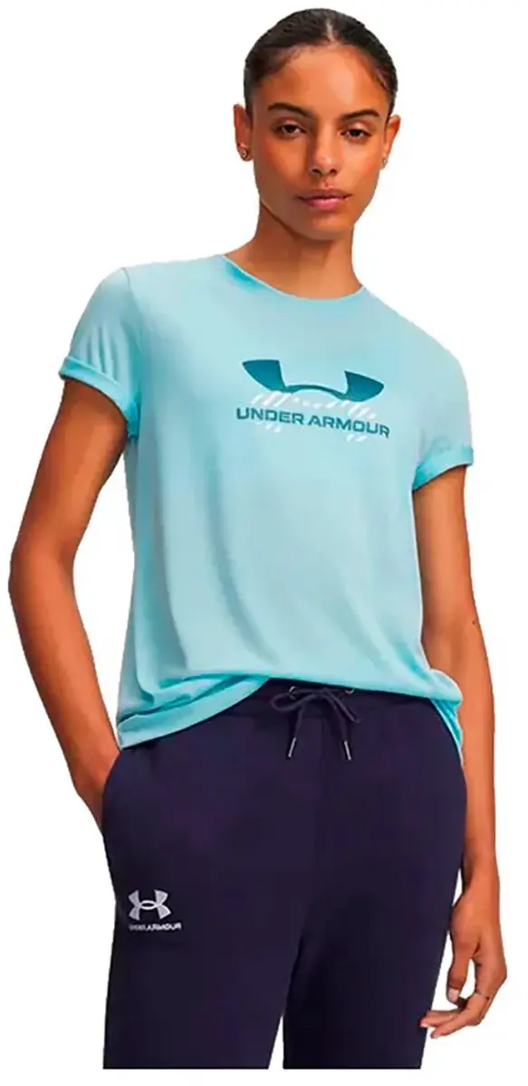 Under Armour Tech Branded T-shirt - Blauw XS