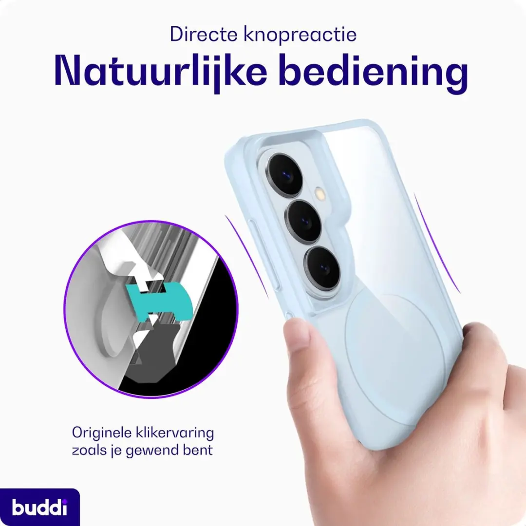 Buddi Hybrid Hoesje Samsung Galaxy S26 - MagSafe Blauw