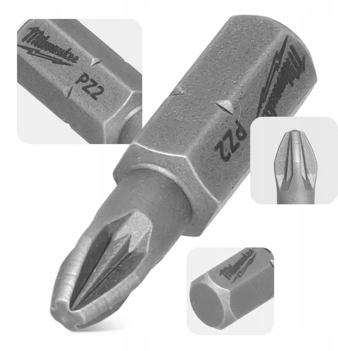 Milwaukee PZ2 Bits 25mm Magnetisch - 2 Stuks Staal S2