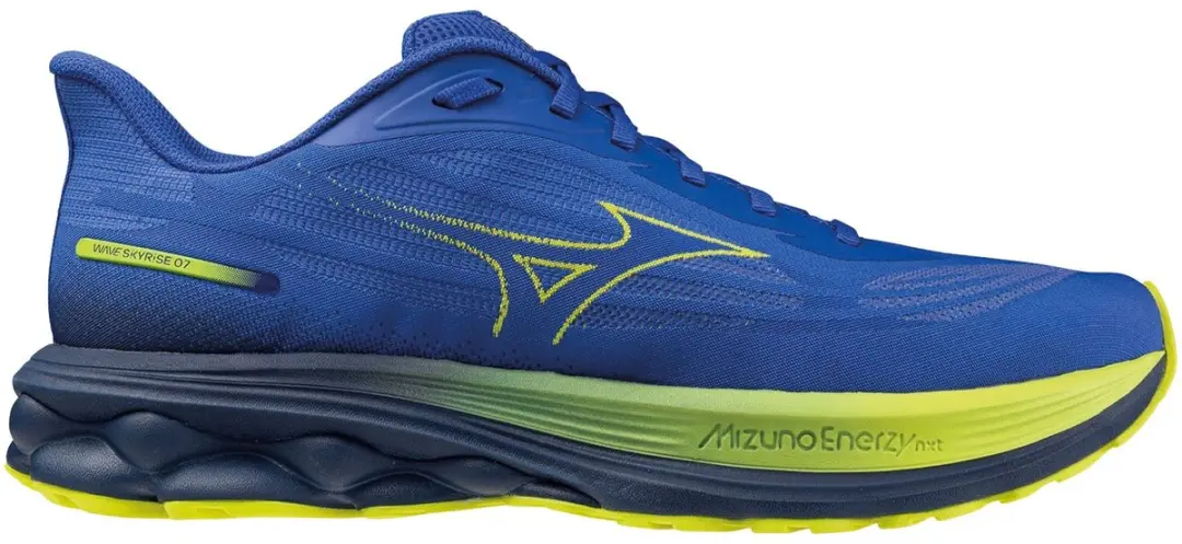 Mizuno Wave Skyrise 7 Heren Hardloopschoenen - 44.5 - Wit/Blauw - afbeelding 6 van 6