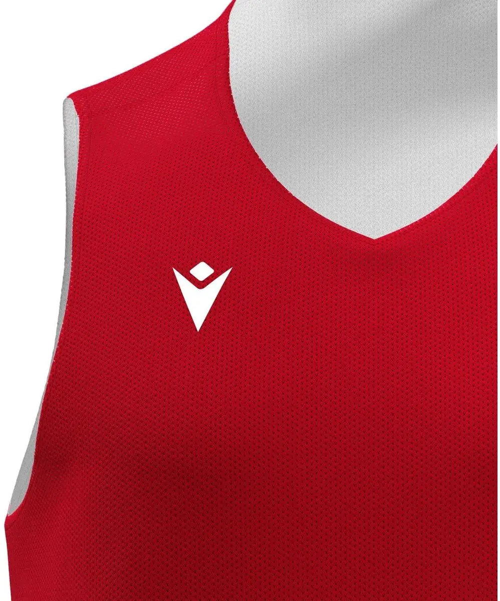Macron Idaho Reversible Shirt Kinderen - Rood/Wit 122/128
