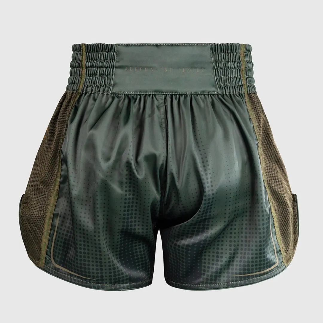Venum Stealth Muay Thai Shorts S - Khaki/Donkergroen