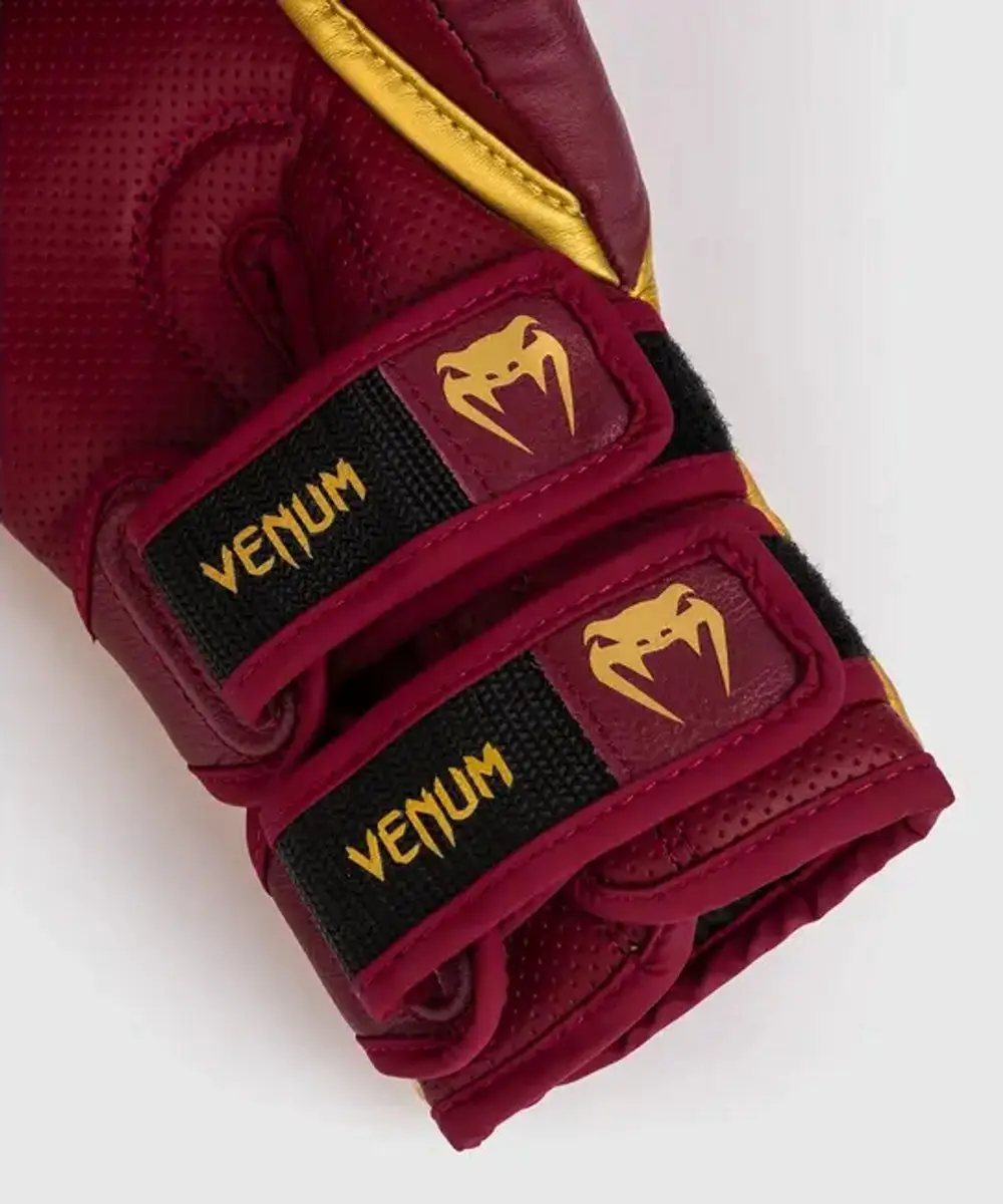 Venum Reverso Boxing Gloves 12oz - Cherry Red/Gold