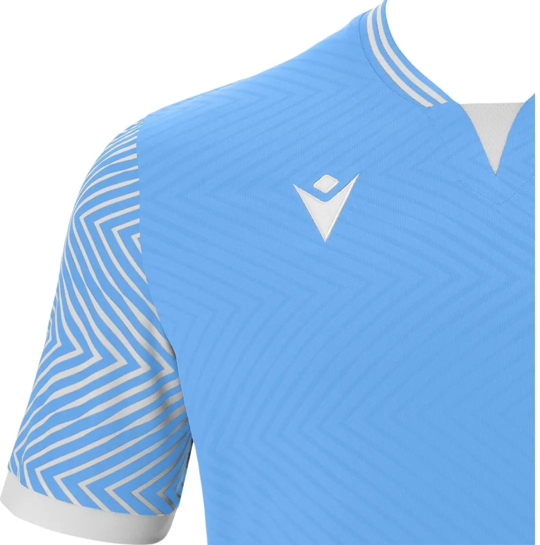 Macron Tureis Heren Shirt Korte Mouw - Hemelsblauw/Wit M