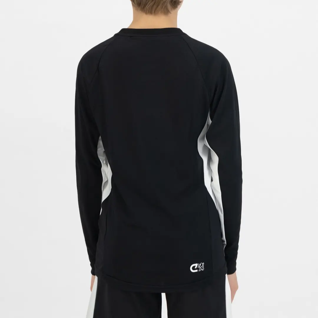 Cruyff Turn Tech LS Shirt Junior 152 - Zwart/Wit