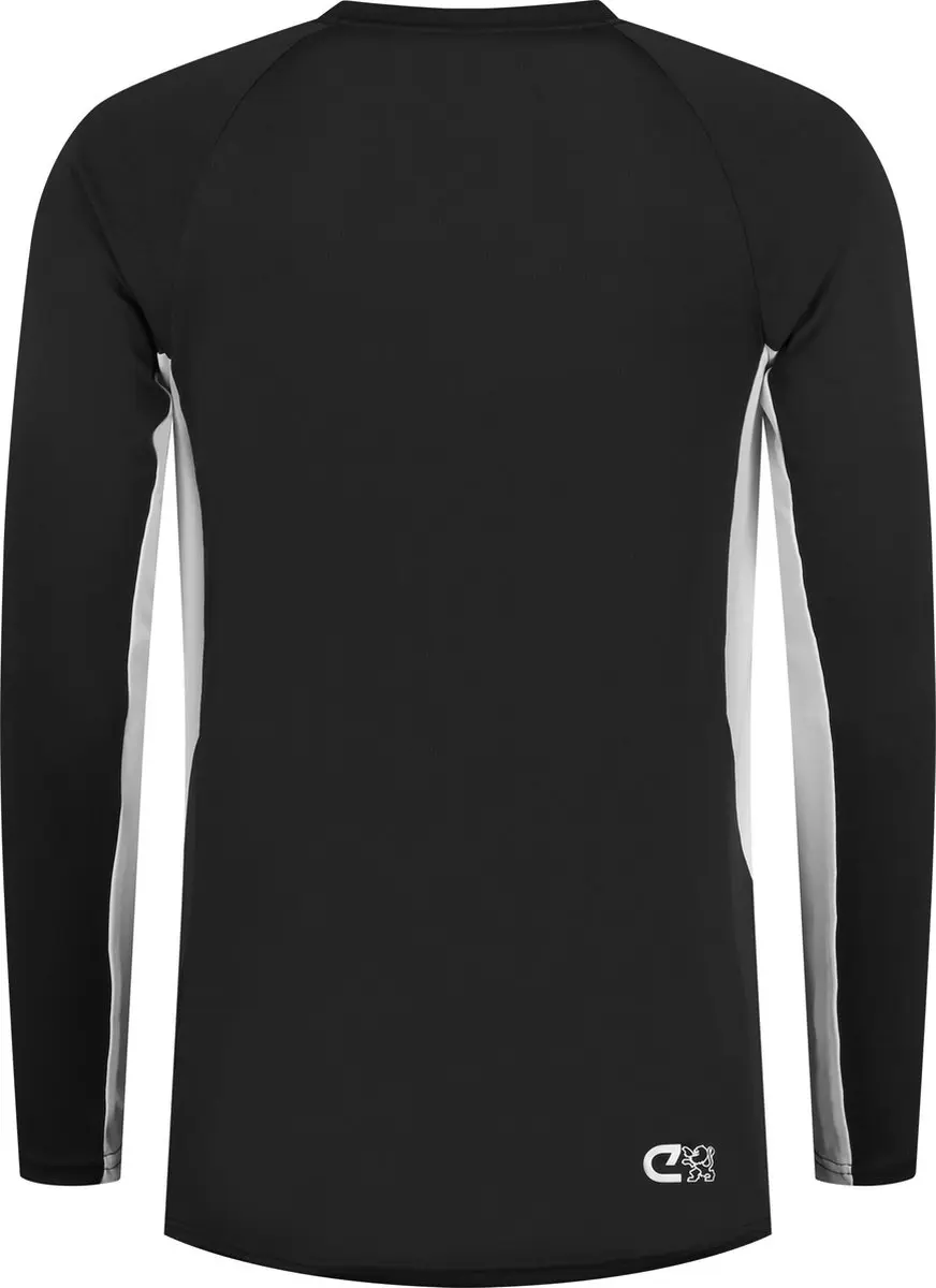 Cruyff Turn Tech LS Shirt Junior 152 - Zwart/Wit