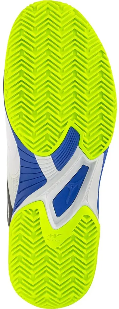 Mizuno Wave Exceed Court CC Clay Court Schoenen 45 - Wit/Dazzling Blue/Lightning Yellow