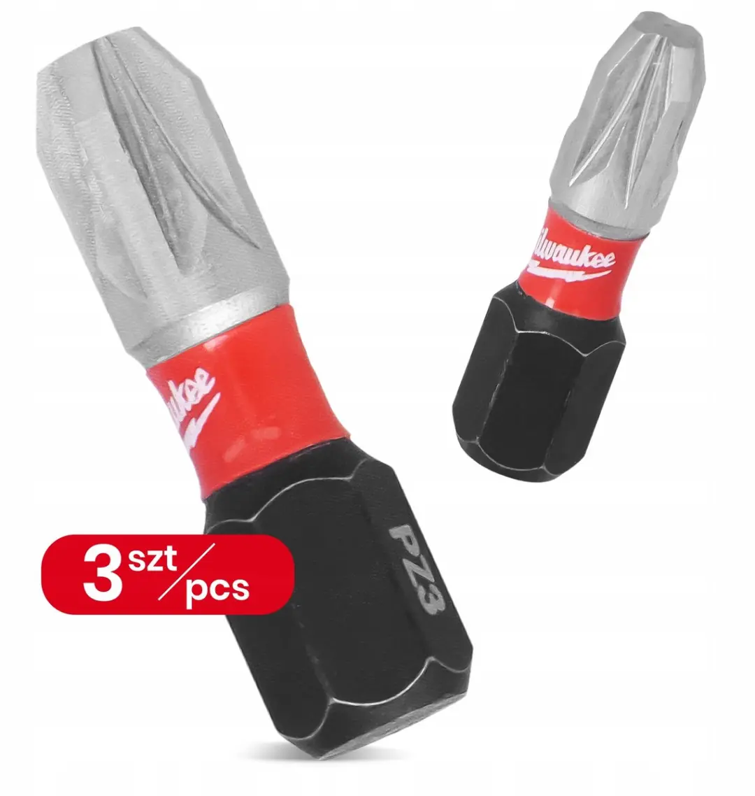 Milwaukee SHOCKWAVE Impact Bit PZ3 25mm - 3 Stuks