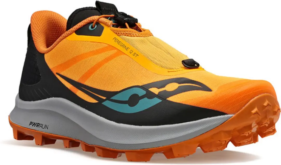 Saucony Peregrine 12 ST Heren Trailhardloopschoenen - Zwart/Geel