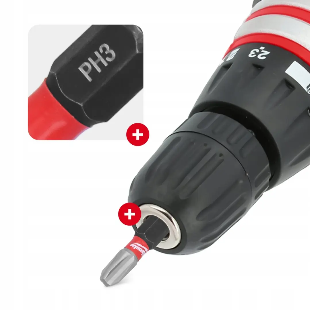 Milwaukee SHOCKWAVE PH3 Bit 25mm Magnetisch - 5 Stuks