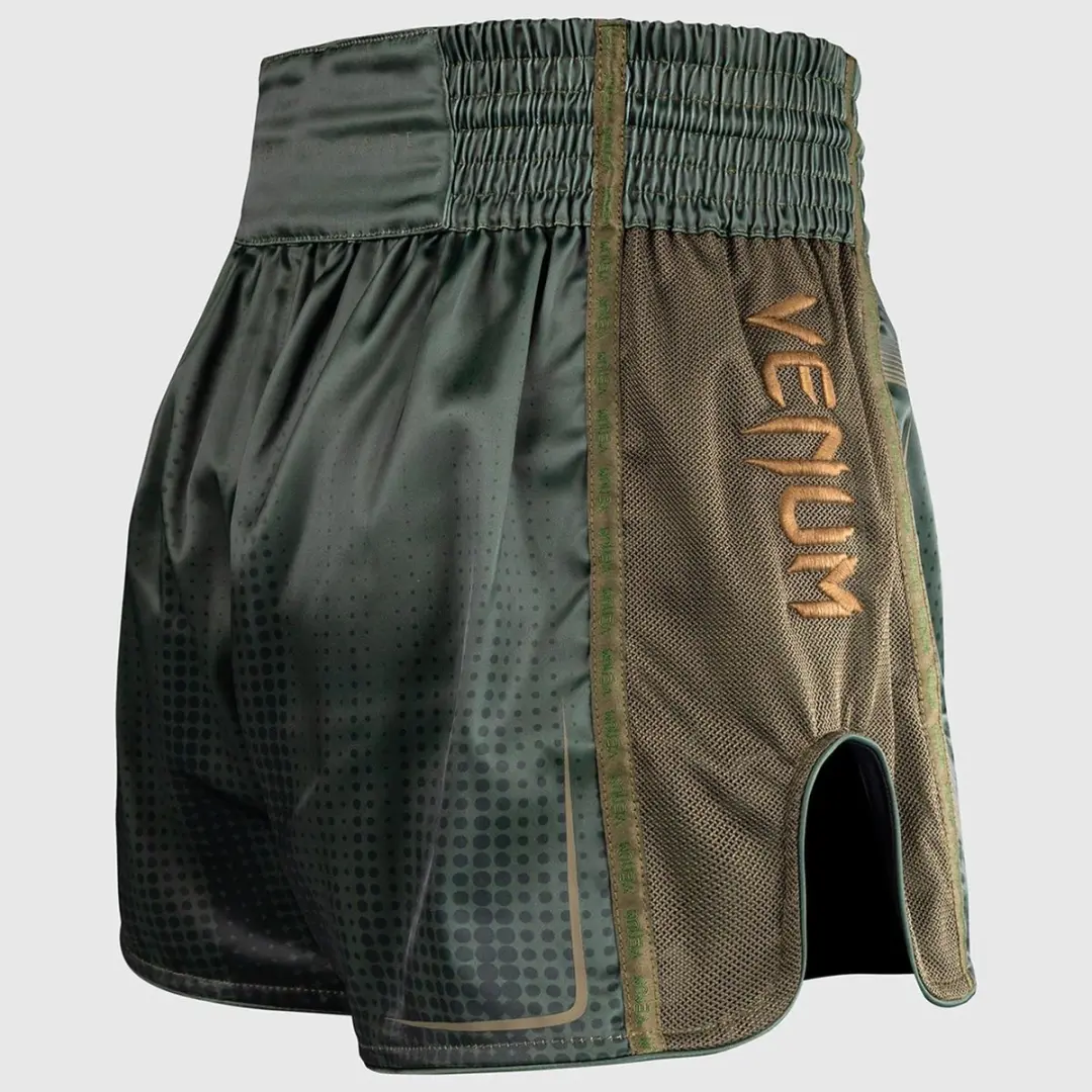 Venum Stealth Muay Thai Shorts XXL - Khaki/Donkergroen