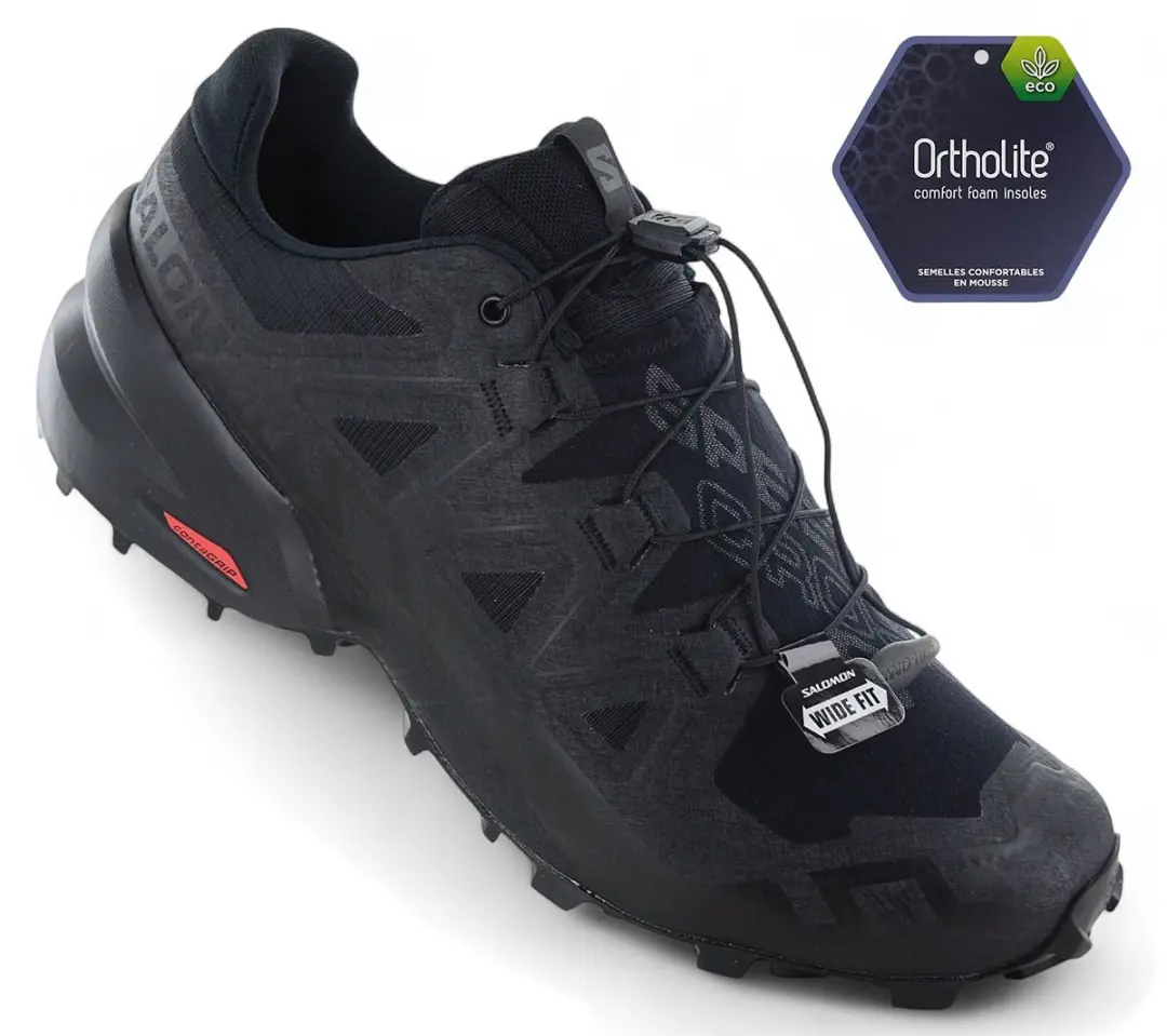 Salomon Speedcross 6 WIDE Heren Trail-Running Schoenen - Zwart - afbeelding 6 van 6